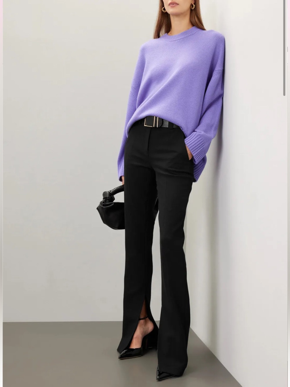 A.L.C. Black High-Waist Straight-Leg Trousers